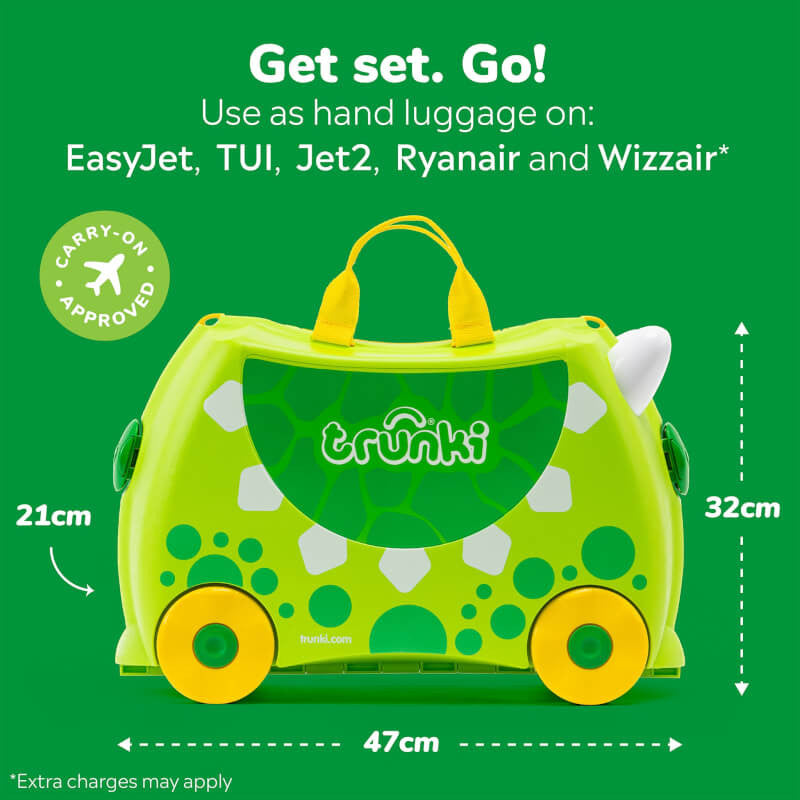Trunki 兒童騎乘式行李箱 - 恐龍達德利