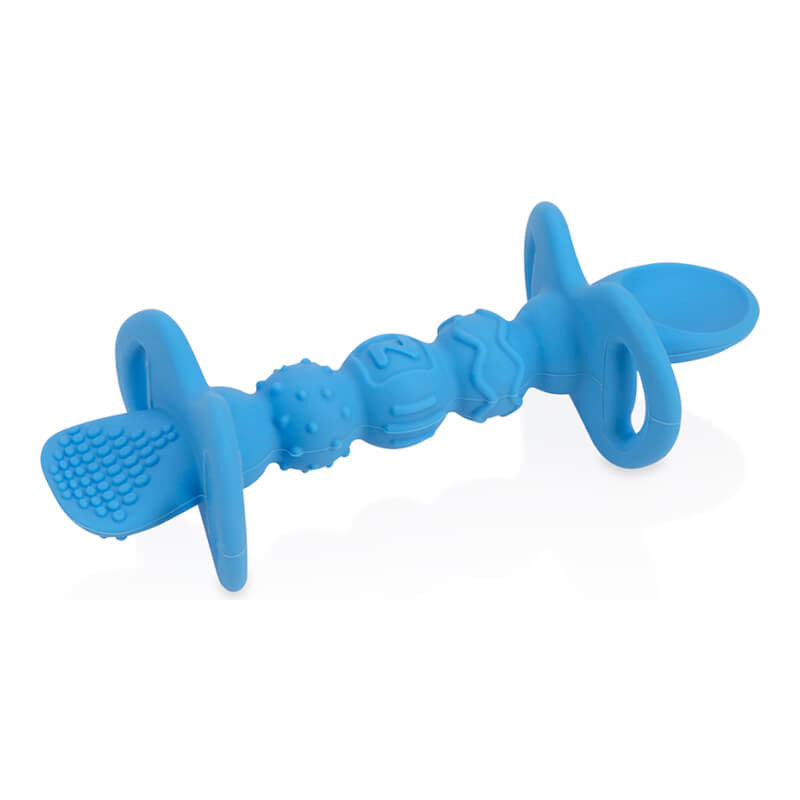 Nuby Sure Grip Dipeez 矽膠自餵勺 2 件裝 - 粉紅色和藍色