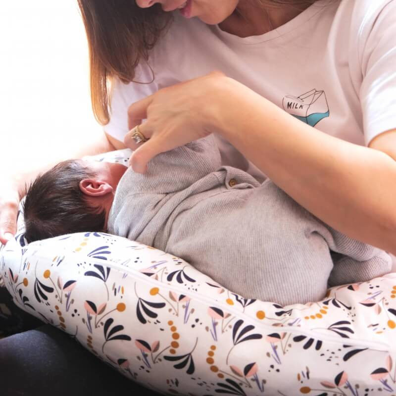 紅堡 | Cocoonababy 大號 Flopsy 孕婦哺乳枕 - Jersey Lorena