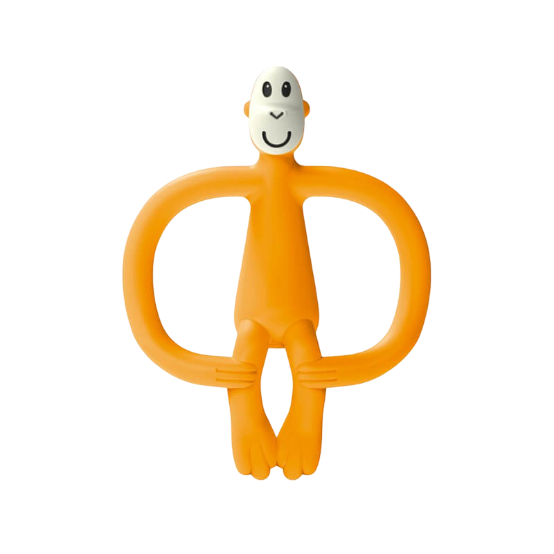 Matchstick Monkey Original Teething Toy & Gel Applicator - Orange
