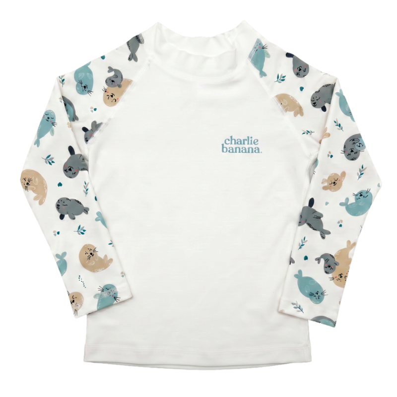 Charlie Banana Rash Guard White + Seally