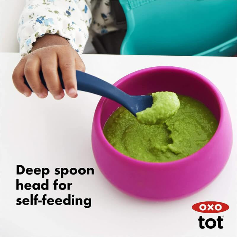 OXO Tot 矽膠湯匙 2 件裝