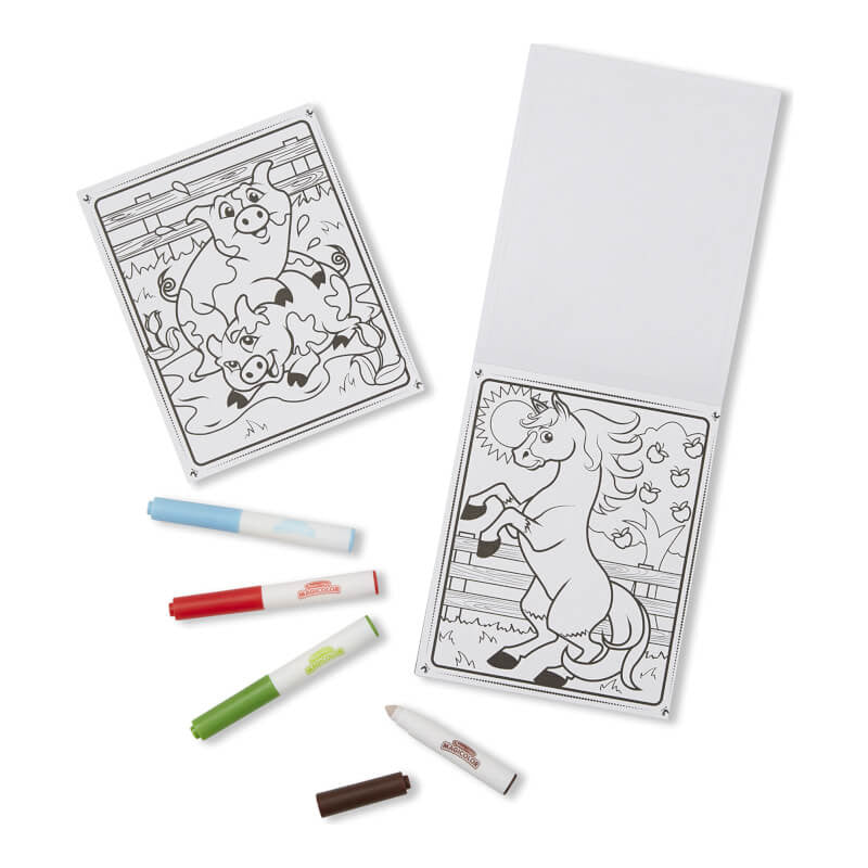Melissa & Doug Magicolor 便攜式農場動物著色本