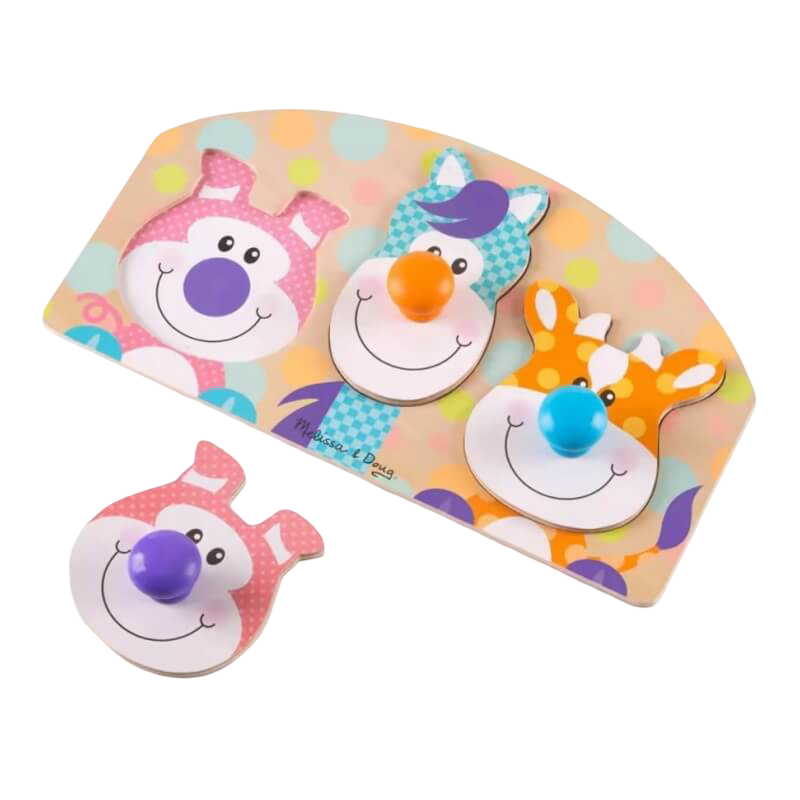 Melissa & Doug First Play Jumbo Knob Puzzle - 農場
