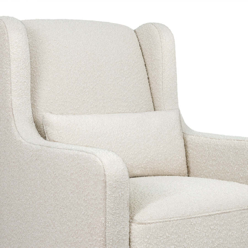 Babyletto Wally Swivel Glider - Ivory Boucle with Light Wood Base
