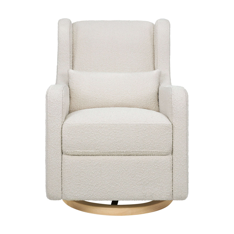 Babyletto Wally Swivel Glider - Ivory Boucle with Light Wood Base