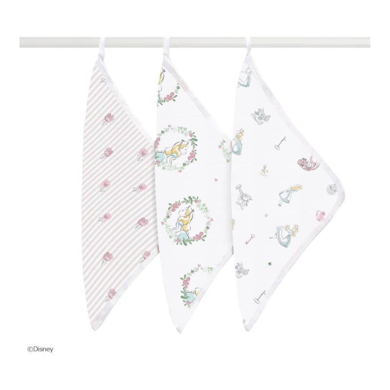 aden + anais Washcloth Set 3-Pack - Disney Baby, Alice in Wonderland