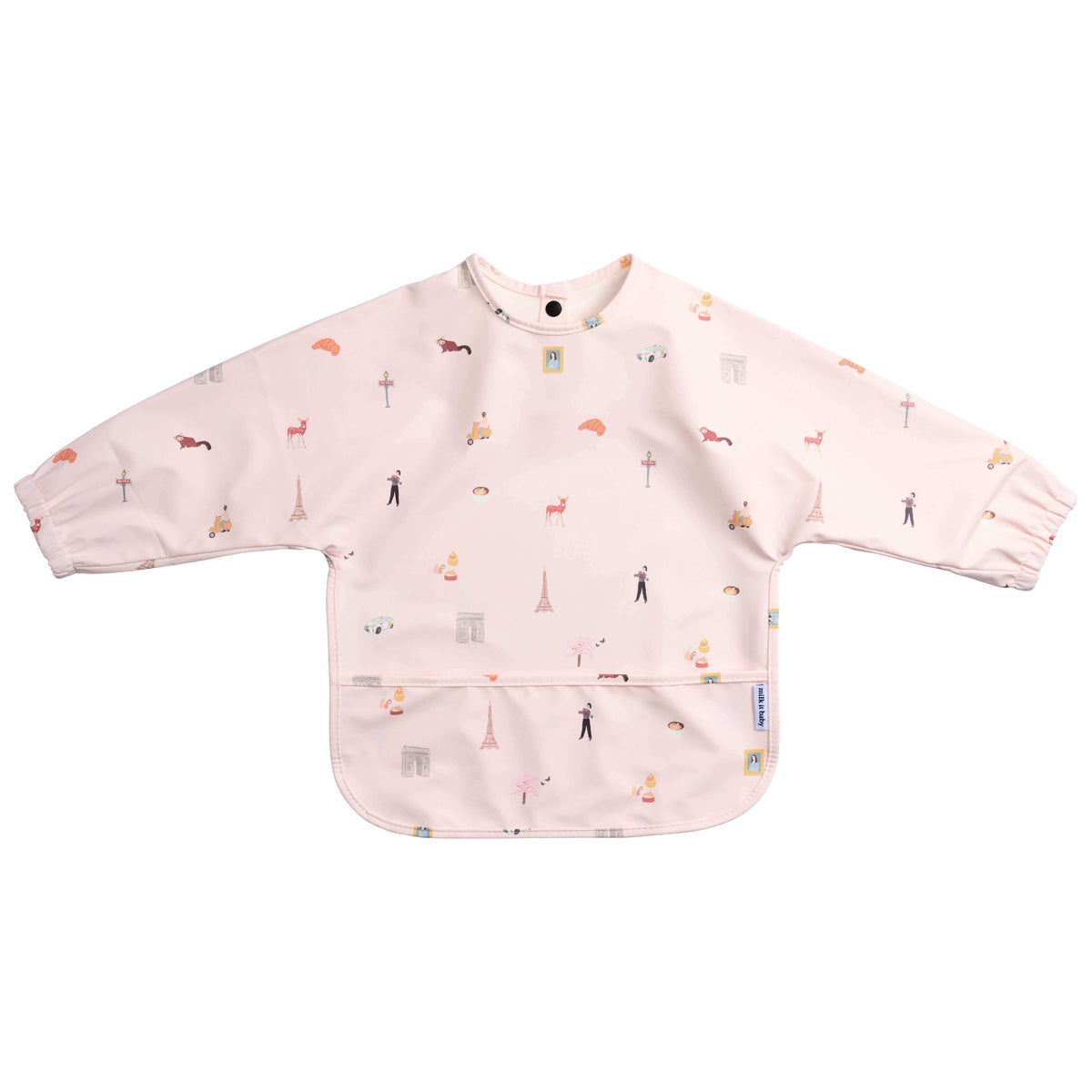 Milk It Baby Waterproof Sleeved Bib - Paris City
