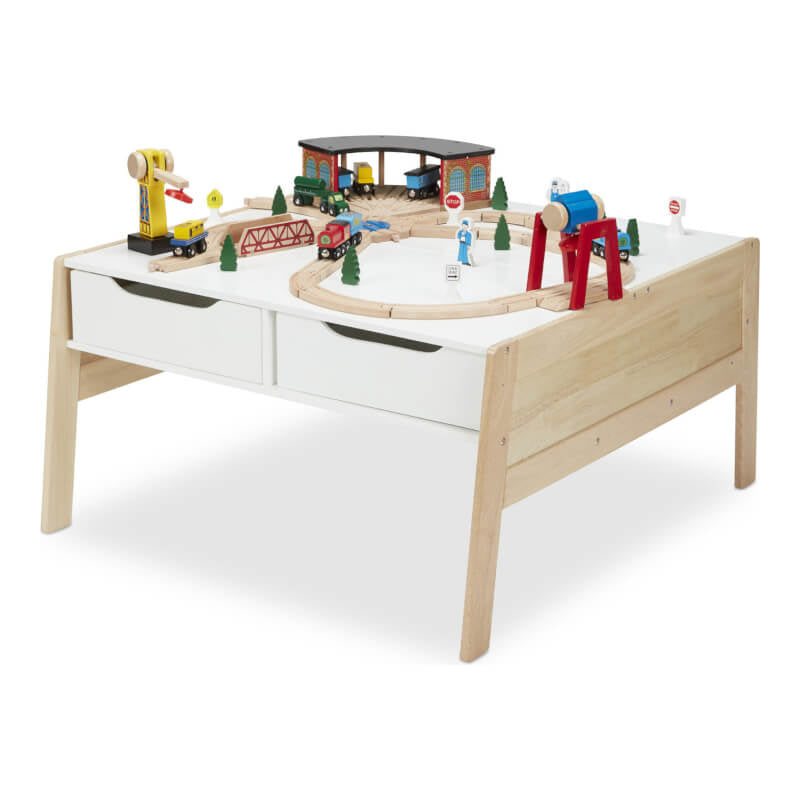 Melissa & Doug 木製藝術活動桌附收納箱