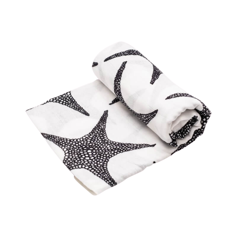 Etta Loves XL Sensory Muslin Swaddle - Starfish