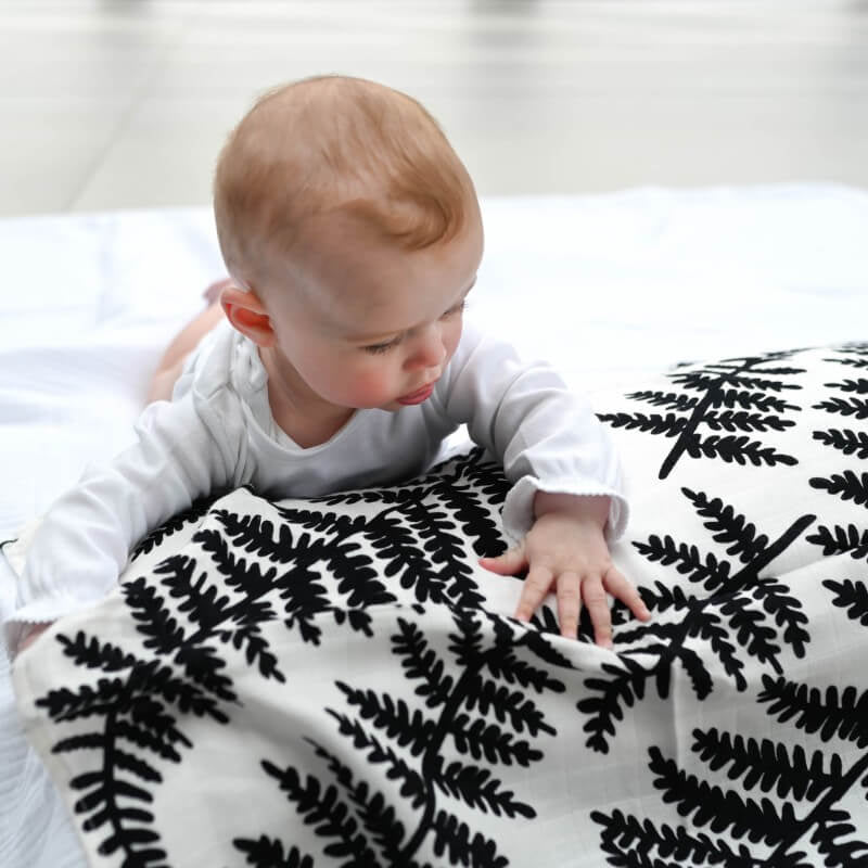 Etta Loves XL Sensory Muslin Swaddle - Fern