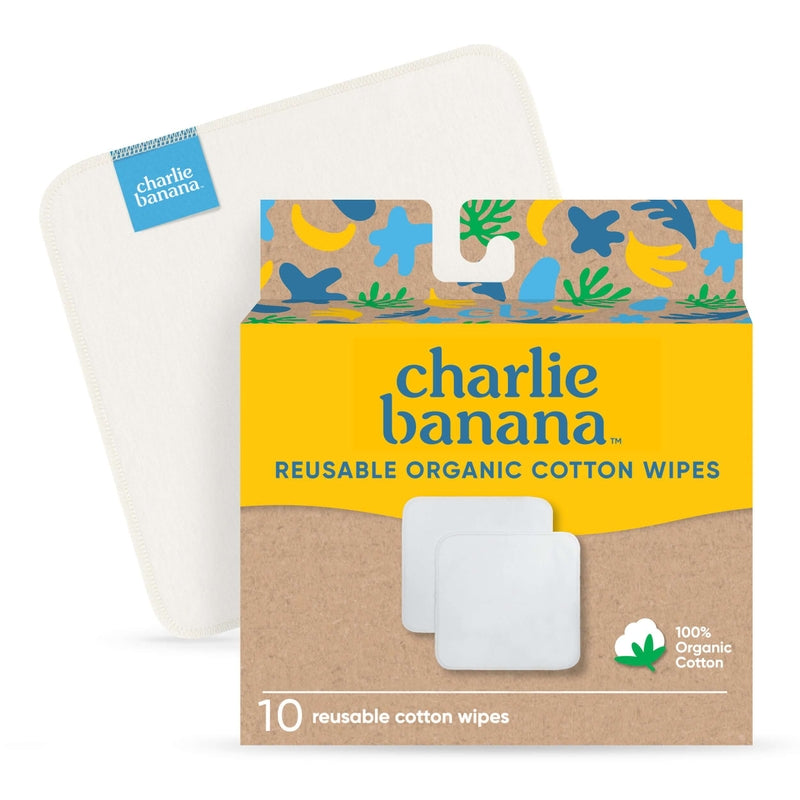 Charlie Banana 10 Organic Cotton Wipes