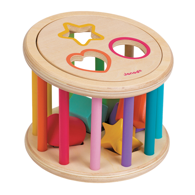 Janod I Wood Shape Sorter Drum