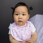 Cotton Pigs Organic Reversible Bib - Giraffes & Strawberries