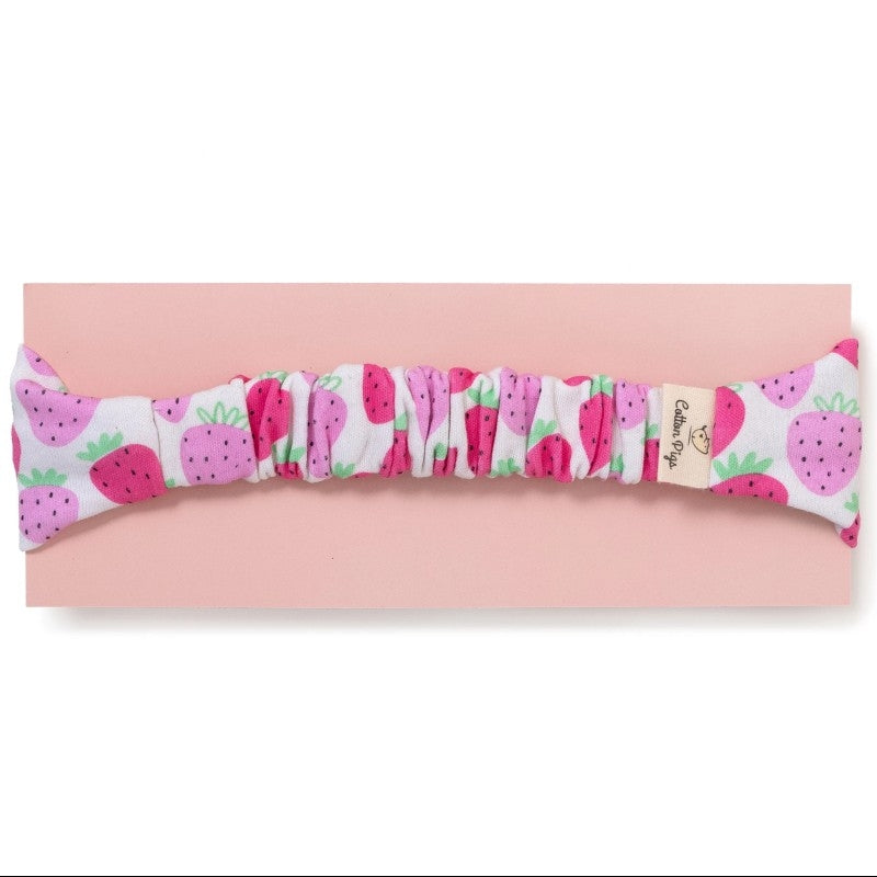 Cotton Pigs Organic Headband - Strawberries & Cream