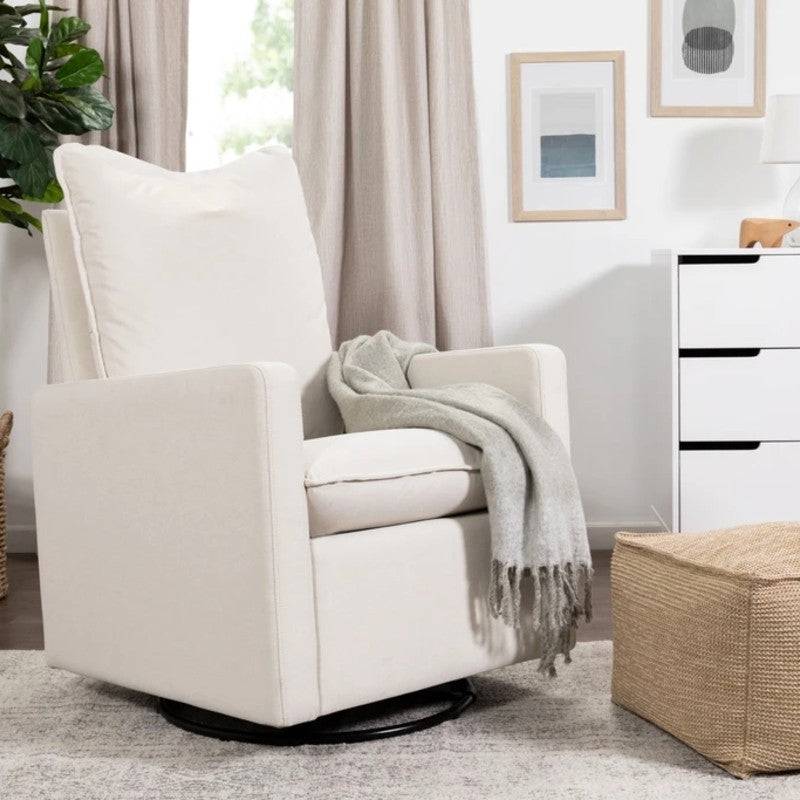 Babyletto Cali Pillowback Swivel Glider - Performance Cream Eco-Weave