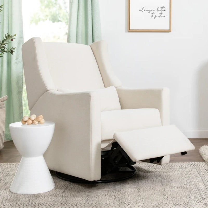 Babyletto Kiwi Electronic Recliner & Swivel Glider w/ USB Port - Performance Cream Eco-Weave