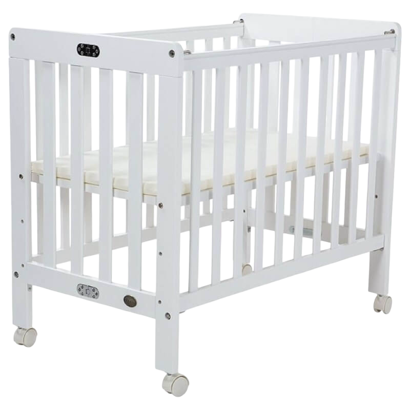 LA Baby 2100 Folding Crib - White