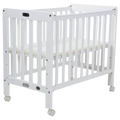 LA Baby 2100 Folding Crib - White