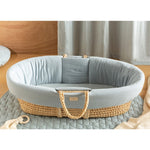Nobodinoz Padded Baby Moses Cover - Riviera Blue (Cover Only)