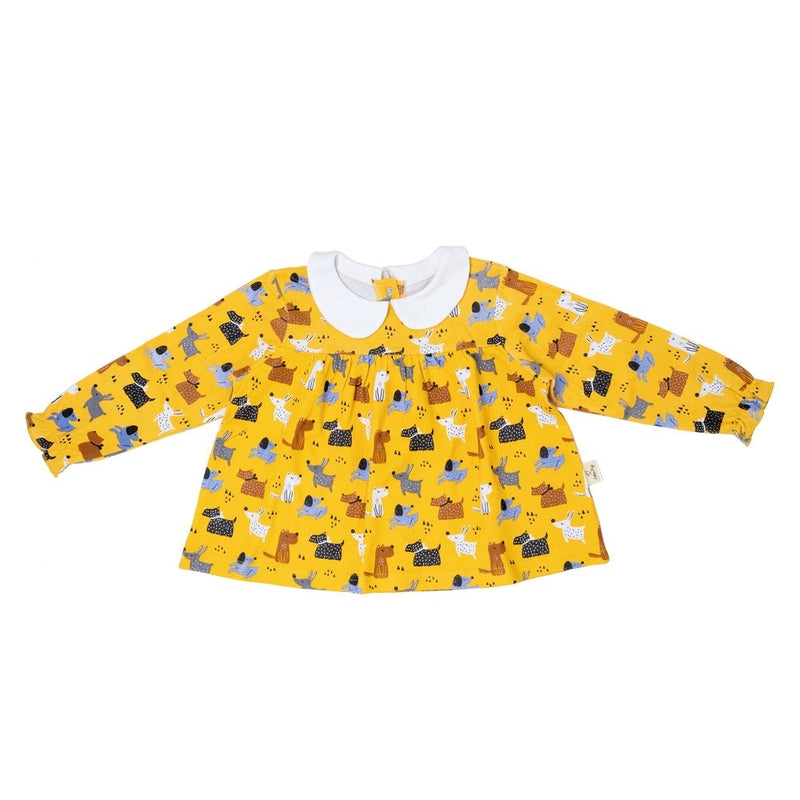 Cotton Pigs Colourful Dogs Teatime Blouse and Pants Set