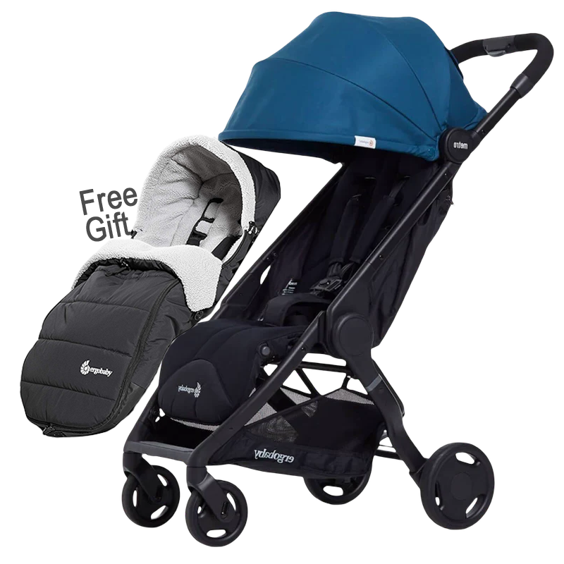 Ergobaby Metro Compact City Stroller CCC - Marine Blue - V 1.6 Free Footmuff