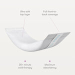 Frida Mom 2-in-1 Postpartum pads - absorbent perineal ice maxi pads, instant cold therapy and maternity pad