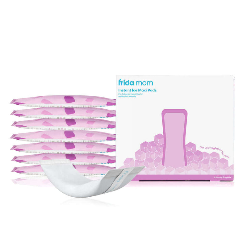 Frida Mom 2-in-1 Postpartum pads - absorbent perineal ice maxi pads, instant cold therapy and maternity pad