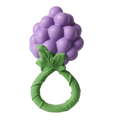 Oli&Carol 2-in-1 Teether & Rattle Toy - Grape