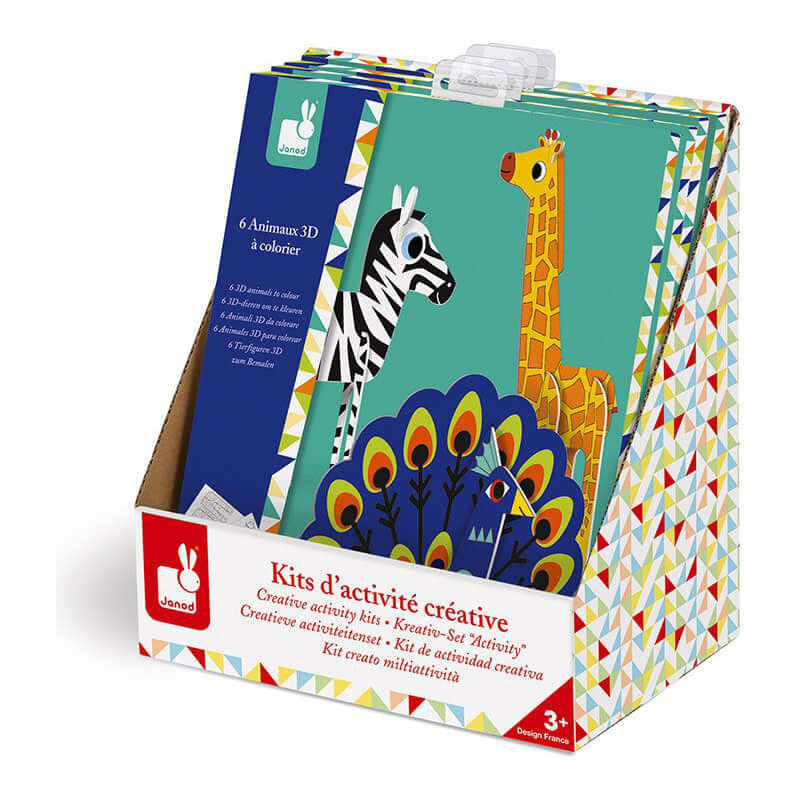 Janod 3D Animals To Color