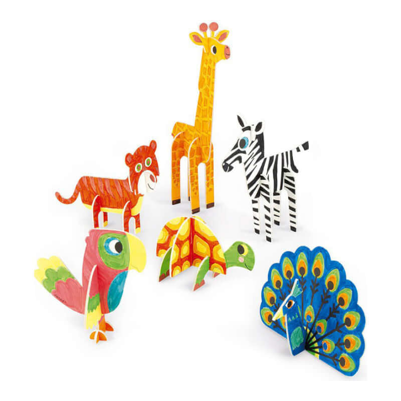 Janod 3D Animals To Color