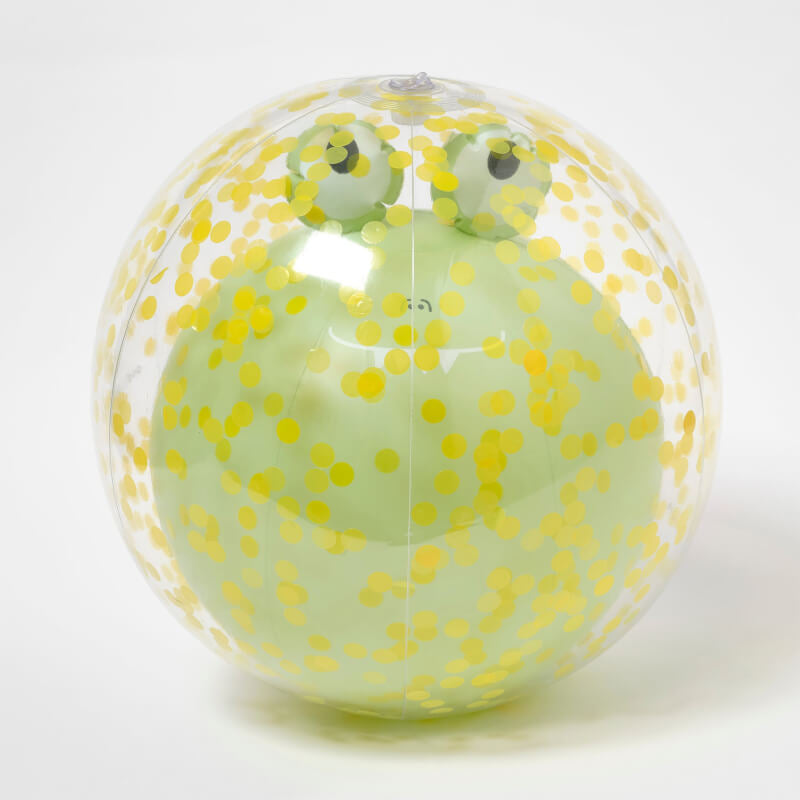 SUNNYLiFE 3D Inflatable Beach Ball - Cookie the Croc Khaki