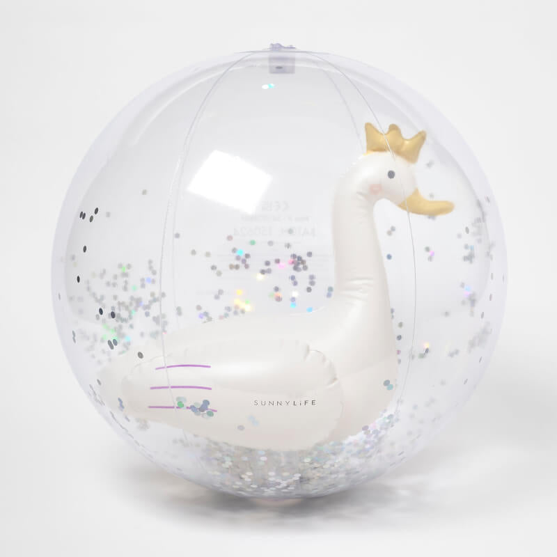 SUNNYLiFE 3D Inflatable Beach Ball - Princess Swan Multi