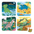 Janod 4 Progressive Difficulty Puzzles - Dinosaurs