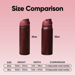 Owala FreeSip¬Æ Stainless Steel Insulated Bottle 24oz/700ml - Black Cherry