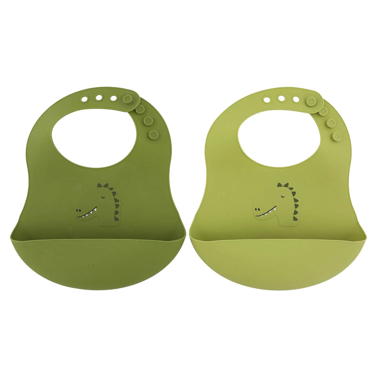 Trixie Silicone bib 2-pack - Mr. Dino