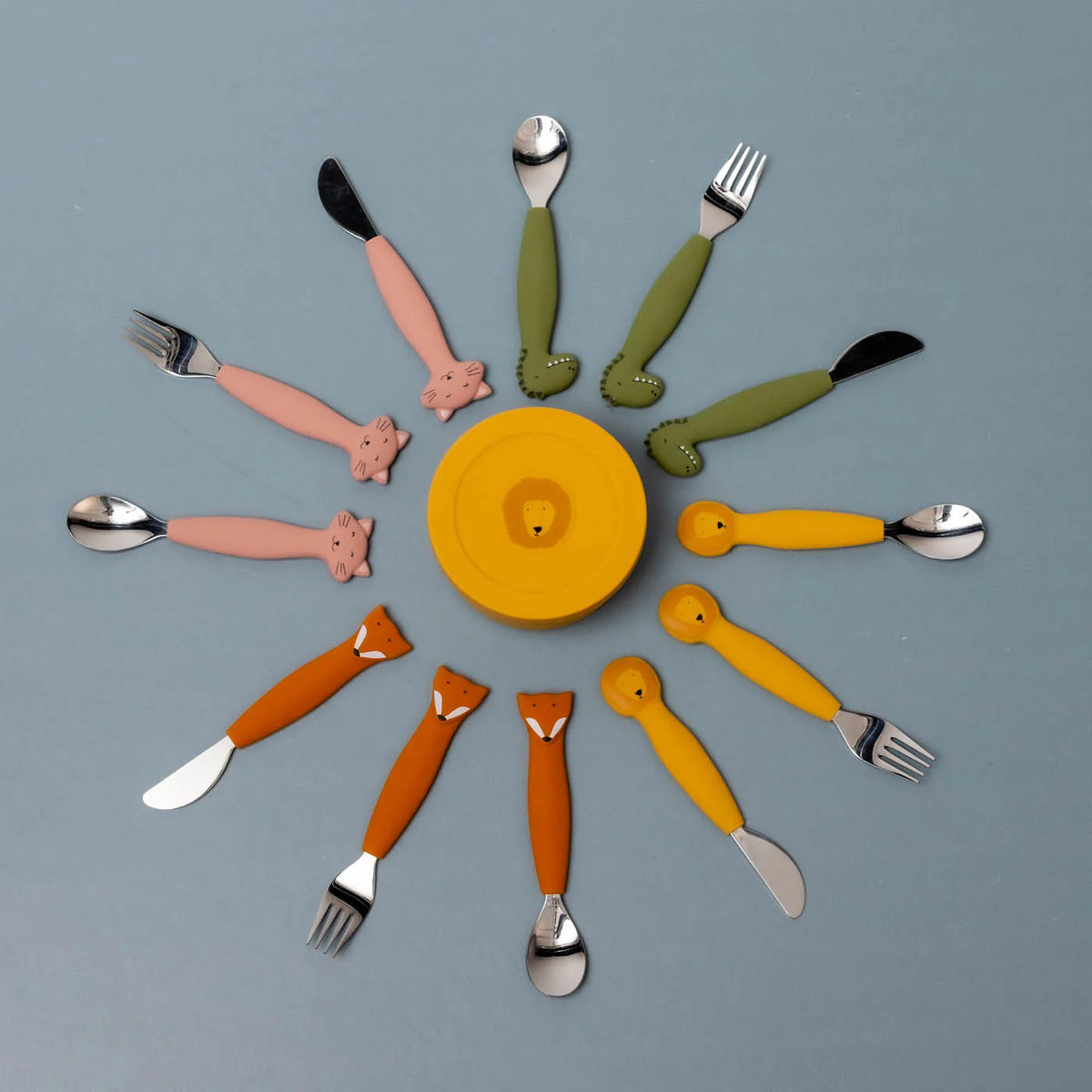Trixie Silicone cutlery set 3-pack - Mr. Fox