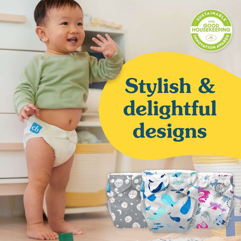 Charlie Banana 5 Pack - Reusable Cloth Diapers One Size - Marvelous Adventures