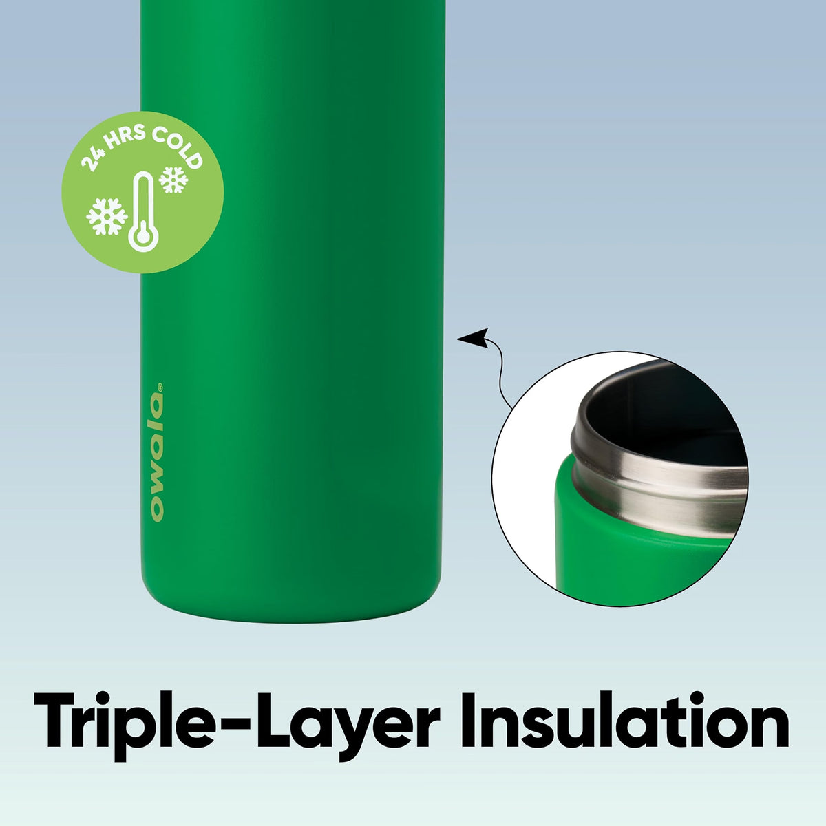 Owala FreeSip Stainless Steel Insulated Bottle 24oz/700ml - Putting Green