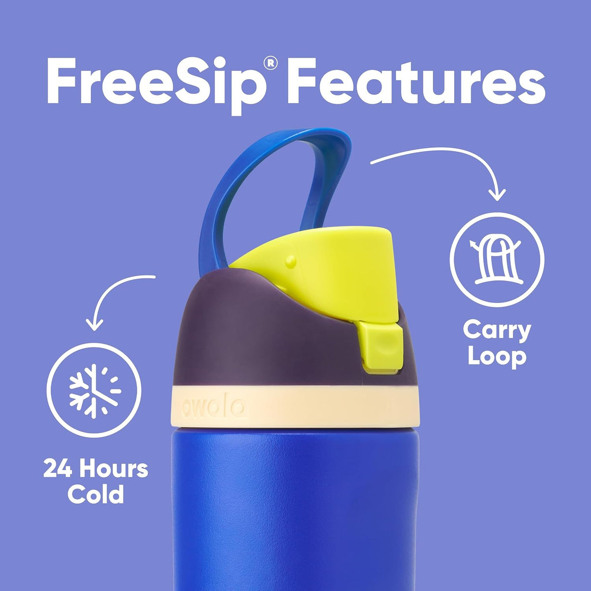 Owala Freesip Kids Stainless Steel Water Bottle 16oz - Celestial Sphere