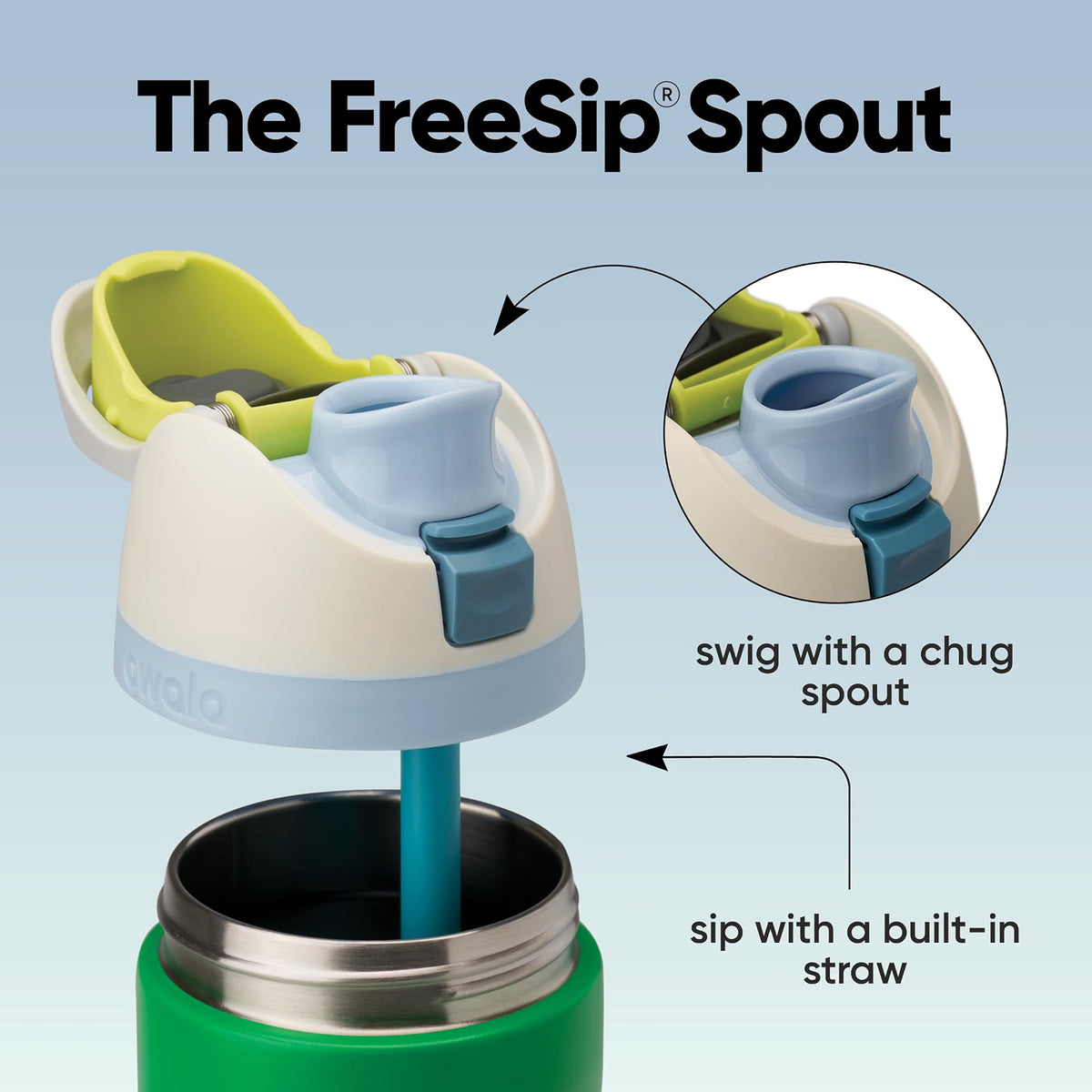 Owala FreeSip Stainless Steel Insulated Bottle 24oz/700ml - Putting Green