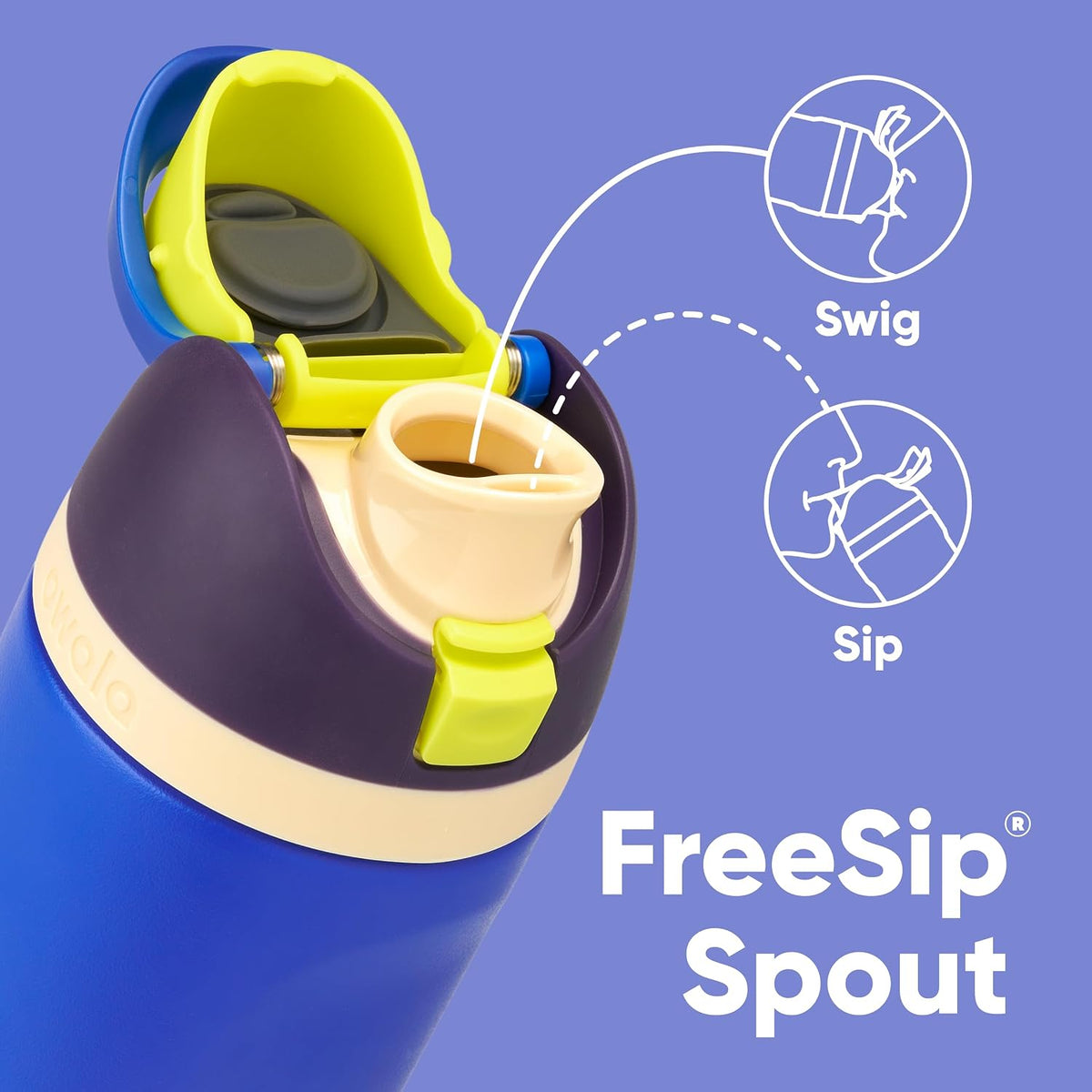 Owala Freesip Kids Stainless Steel Water Bottle 16oz - Celestial Sphere