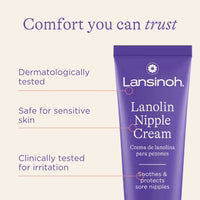 HPA Lanolin Nipple Cream - 10ml - 100% Hypoallergenic Natural