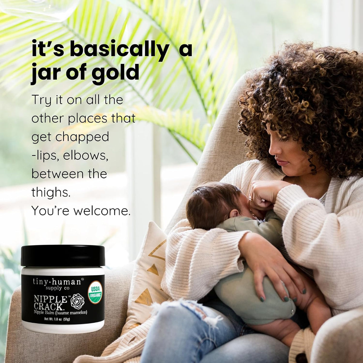 Tiny Human Organic Nipple Cream - Lanolin Free