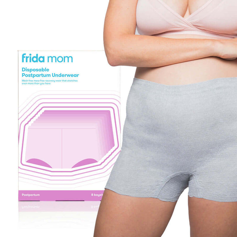 Frida Mom 8 pc Postpartum underwear - disposable panties, seamless and stretchy (28 - 42in)