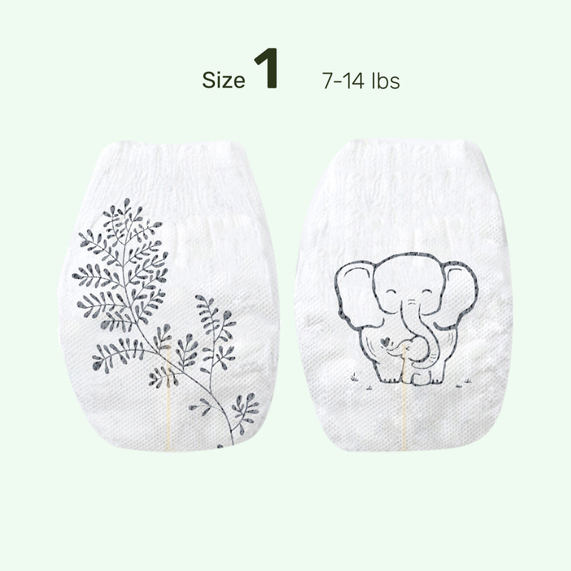 Parasol Clear+Dry Natural Diapers Size 1/NB - 44x4pcs