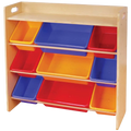 Baby Star x Delsun 9 Toy Storage Organiser with Shelf - Rainbow