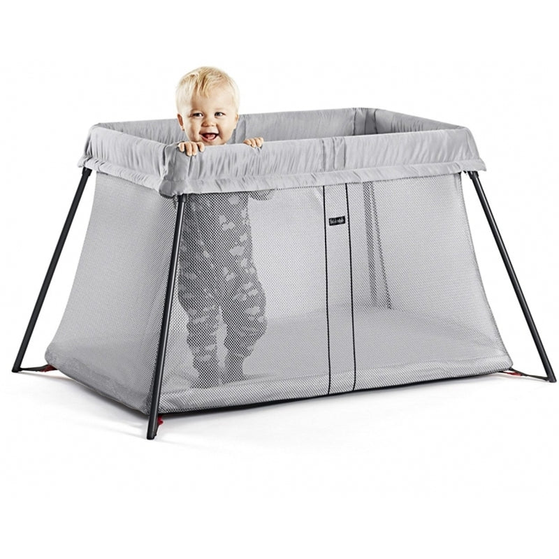 BabyBjorn Travel Crib Light - Silver, Mesh