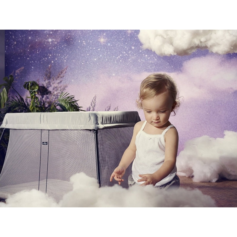 BabyBjorn 旅行嬰兒床輕便款 - 銀色，網狀