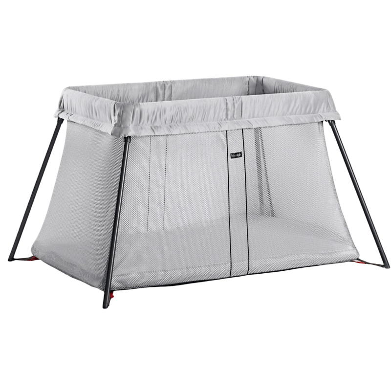 BabyBjorn Travel Crib Light - Silver, Mesh